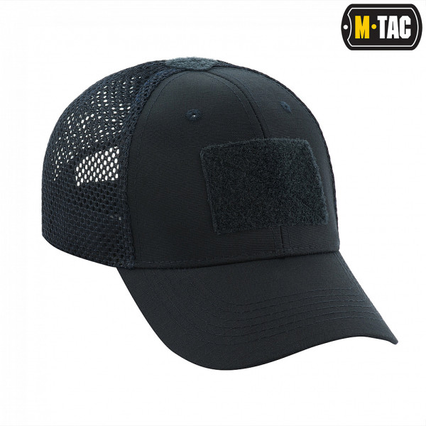M-Tac Flex Tactical Ripstop Cap with Velcro Patch and Mesh, Dark Blue