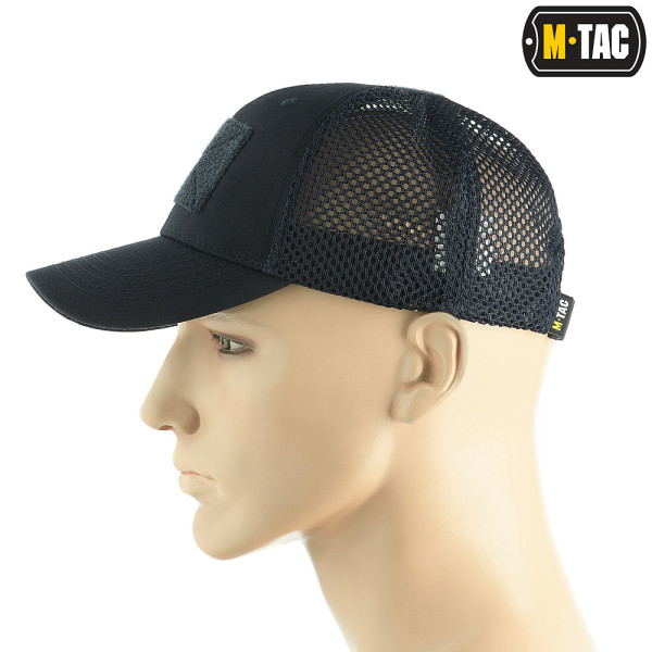 M-Tac Flex Tactical Ripstop Cap with Velcro Patch and Mesh, Dark Blue