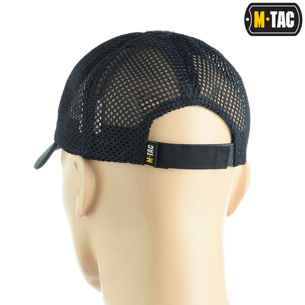 M-Tac Flex Tactical Ripstop Cap with Velcro Patch and Mesh, Dark Blue