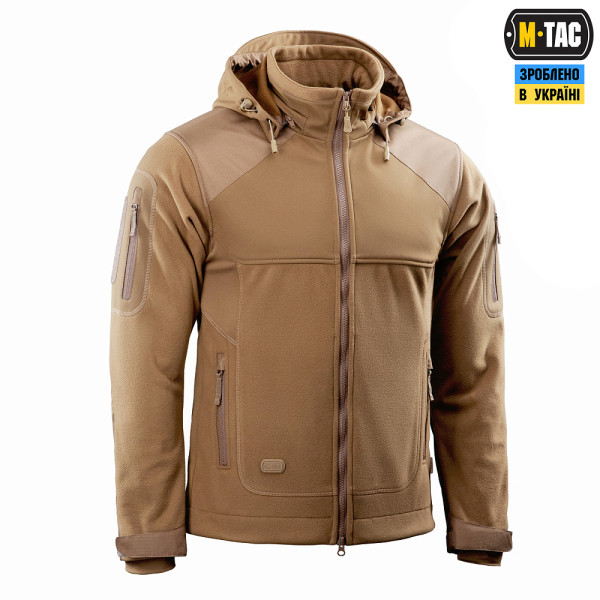 M-Tac Norman Windblock Fleece Tactical Jacket — Coyote