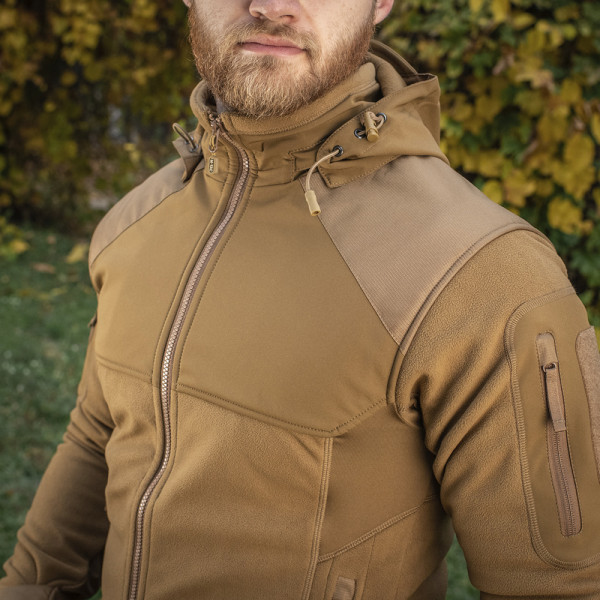 M-Tac Norman Windblock Fleece Tactical Jacket — Coyote