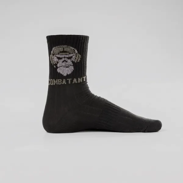 Combatant Ranger Trek Mid Core Trekking Socks, Black