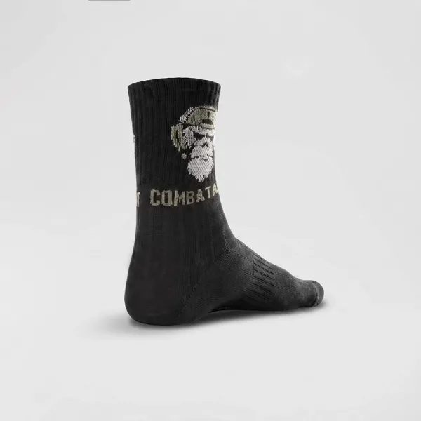 Combatant Ranger Trek Mid Core Trekking Socks, Black
