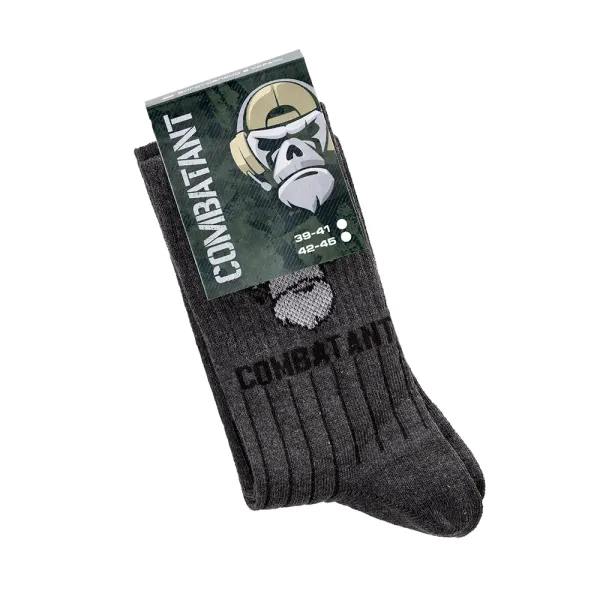 Combatant Ranger Trek Mid Core Trekking Socks, Gray