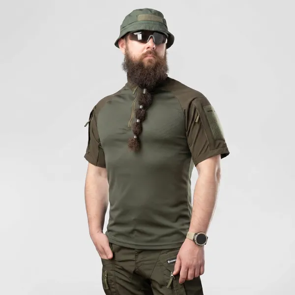 Ubacs Tactical Combatant Raider Core Short Sleeve — Khaki