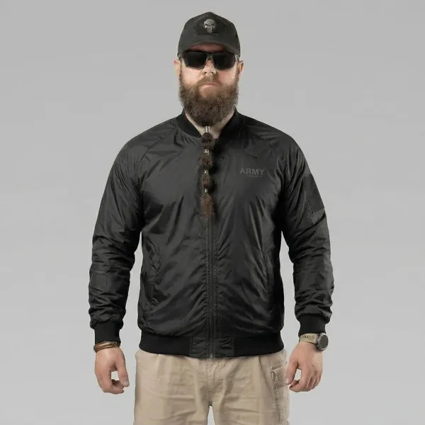 Army Ukraine Tactical Windbreaker Jacket — Black