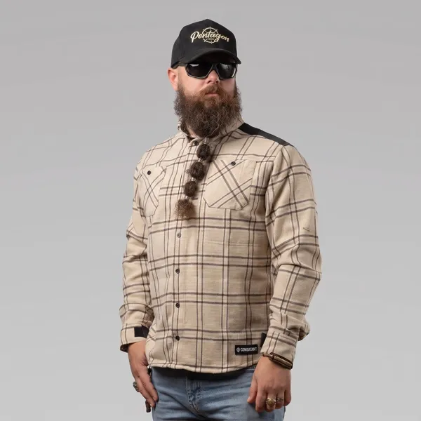 Combatant Blackwater Pro 250 Plaid Shirt, Beige