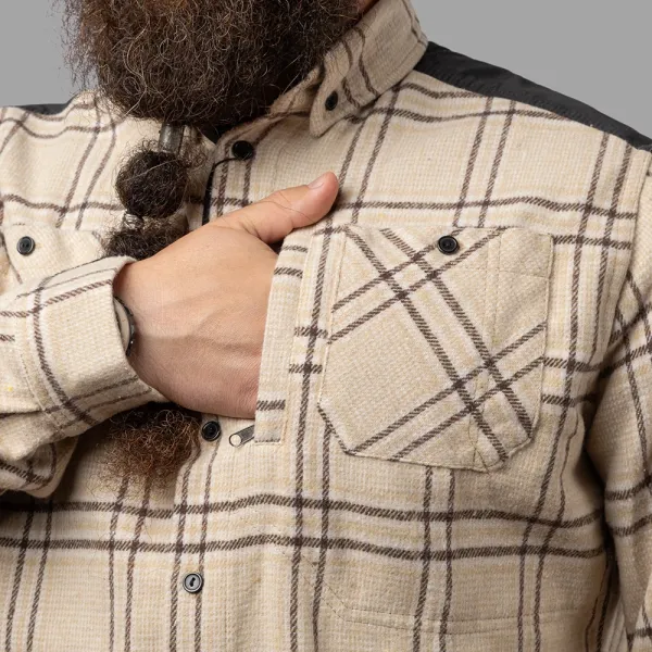 Combatant Blackwater Pro 250 Plaid Shirt, Beige