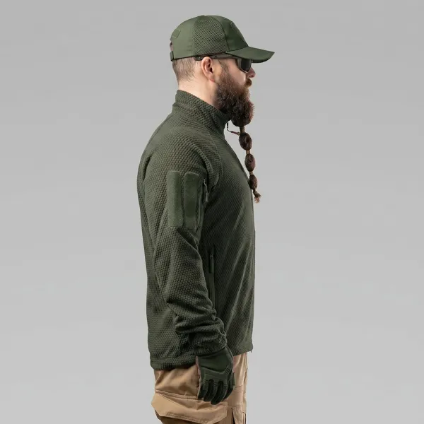 SPECPROM Windblock Tactical Fleece Jacket, Olive