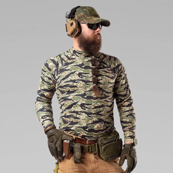 Men's Tactical Rash Guard Combatant ASSAULT PRO LS — Tiger Green