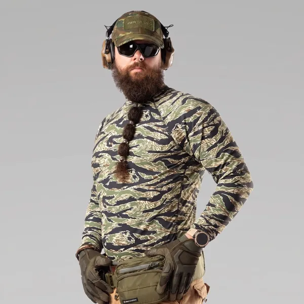 Men's Tactical Rash Guard Combatant ASSAULT PRO LS — Tiger Green