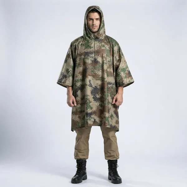 Military Rain Poncho-Tarp 9231 - Pixel Camo