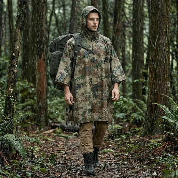Military Rain Poncho-Tarp 9231 - Pixel Camo