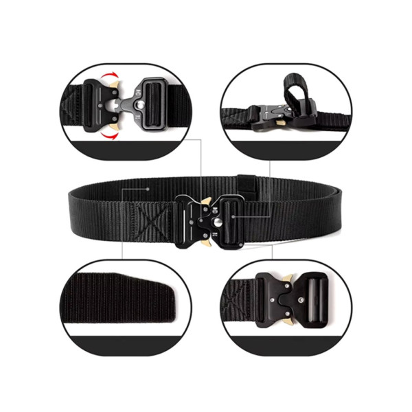Fast Lock Military Tactical Belt, Black