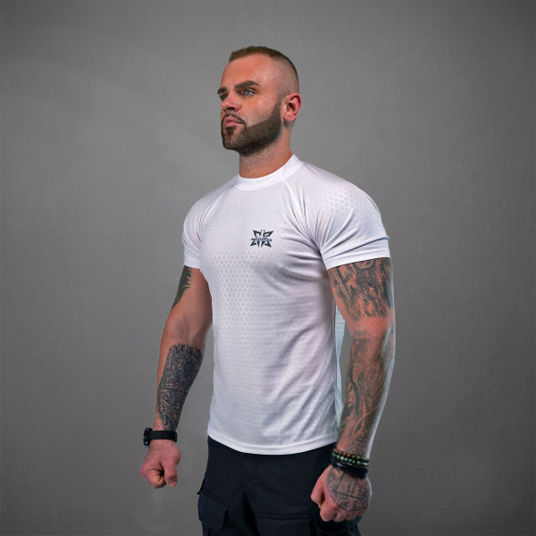 Global Ballistics Hexagon Tactical T-Shirt - White