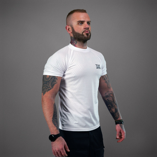 Global Ballistics Hexagon Tactical T-Shirt - White