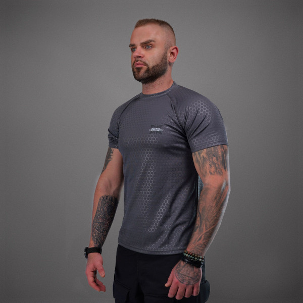 Global Ballistics Hexagon Tactical T-Shirt - Gray