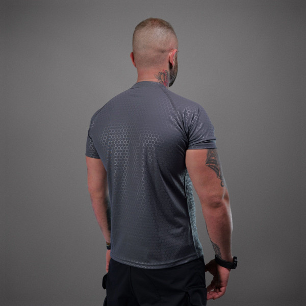 Global Ballistics Hexagon Tactical T-Shirt - Gray