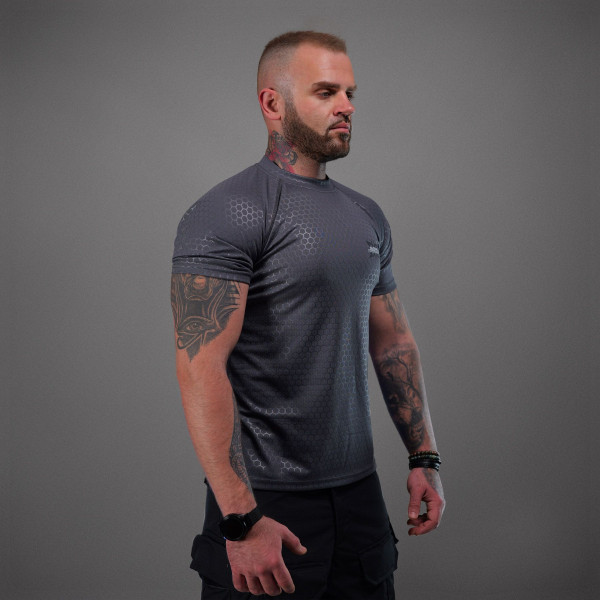 Global Ballistics Hexagon Tactical T-Shirt - Gray
