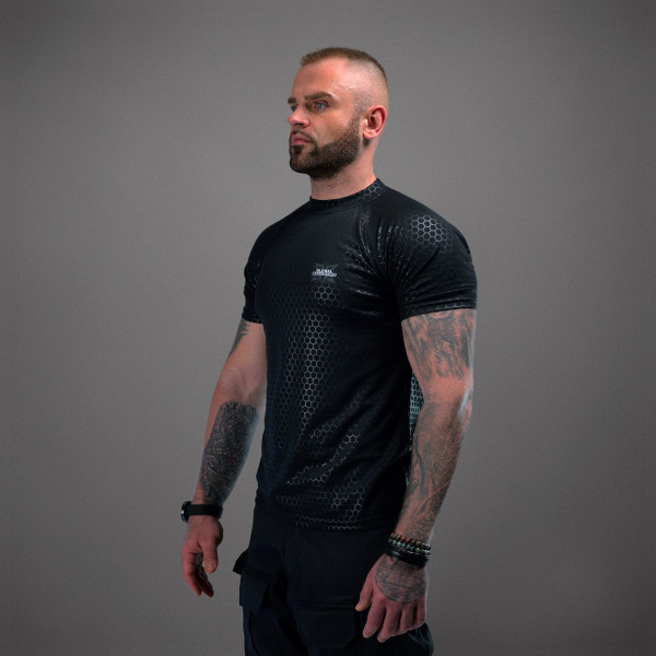 Global Ballistics Hexagon Tactical T-Shirt, Black