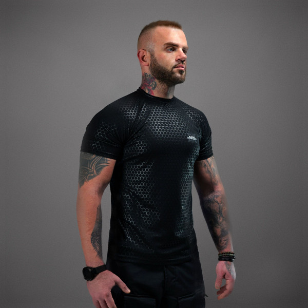Global Ballistics Hexagon Tactical T-Shirt, Black