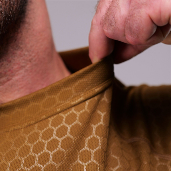 Global Ballistics Hexagon Tactical T-Shirt — Coyote