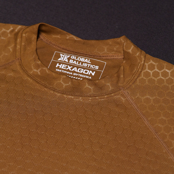 Global Ballistics Hexagon Tactical T-Shirt — Coyote