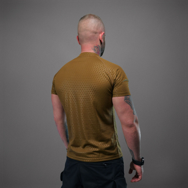 Global Ballistics Hexagon Tactical T-Shirt — Coyote