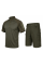 Combatant Raider Core Tactical Summer Set with Ubax — Short‑Sleeve Shirt & Shorts, Rip‑Stop Poly/Cotton SPECPROM, Olive