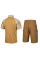 Combatant Raider Core tactical summer suit — short-sleeve top & shorts, Rip‑Stop PolyCotton SPECPROM, Coyote