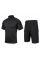 Combatant Raider Core tactical summer suit with Ubaks — short-sleeve top & shorts, Rip-Stop PolyCotton SPECPROM, Black
