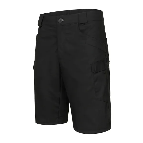 Combatant Raider Core tactical summer suit with Ubaks — short-sleeve top & shorts, Rip-Stop PolyCotton SPECPROM, Black