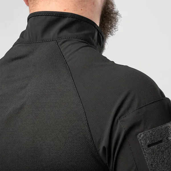 Combatant Raider Core tactical summer suit with Ubaks — short-sleeve top & shorts, Rip-Stop PolyCotton SPECPROM, Black