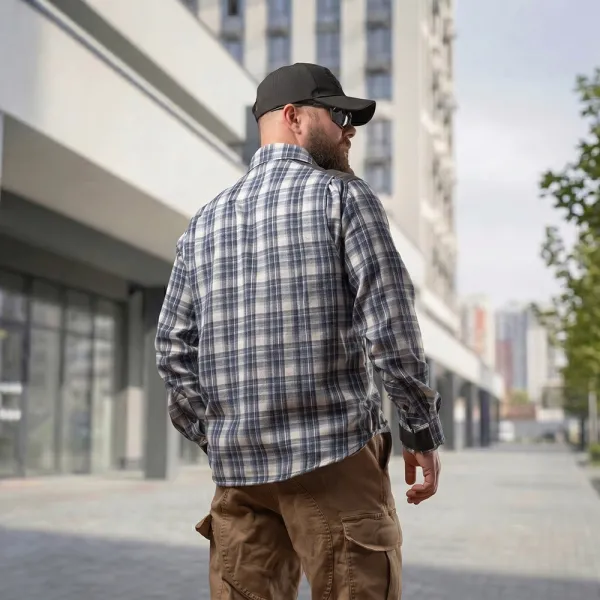 Combatant Blackwater Pro Plaid Shirt — Blue