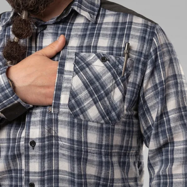 Combatant Blackwater Pro Plaid Shirt — Blue