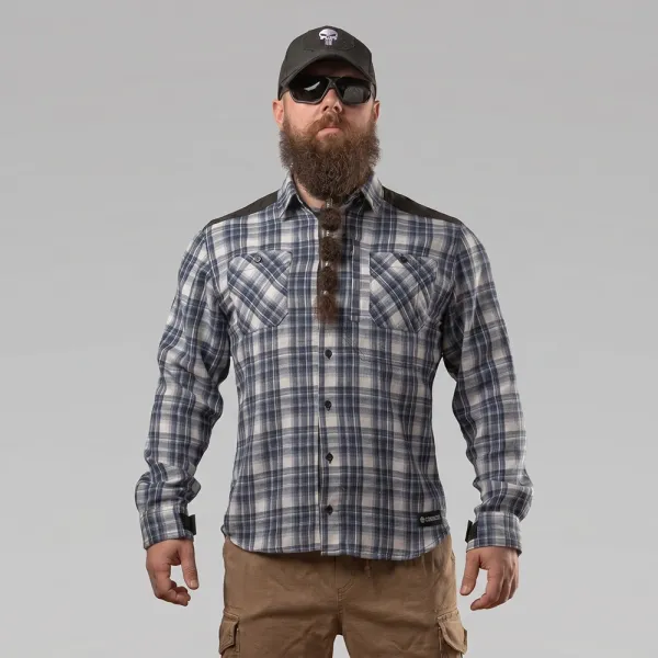 Combatant Blackwater Pro Plaid Shirt — Blue