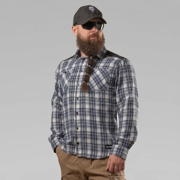 Combatant Blackwater Pro Plaid Shirt — Blue