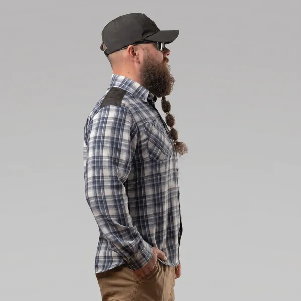 Combatant Blackwater Pro Plaid Shirt — Blue