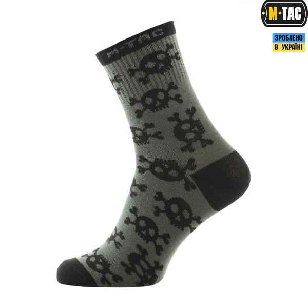 M-Tac Mk.3 Pirate Skull Tactical Summer Socks, Olive