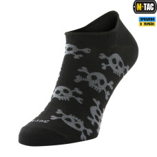 M-Tac Summer Lightweight Pirate Skull Socks, Black
