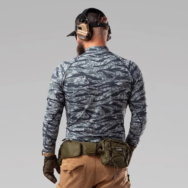 Men's Tactical Rashguard Combatant ASSAULT PRO LS, Tiger Blue