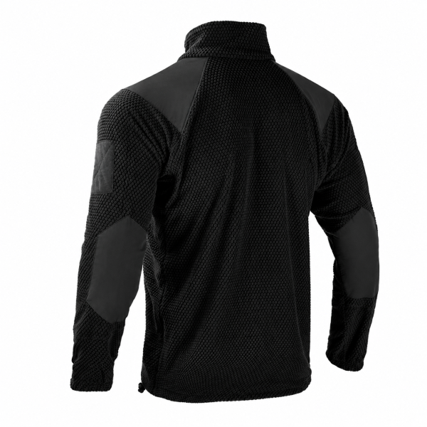 Han-Wild Grid Fleece Tactical Jacket, Black