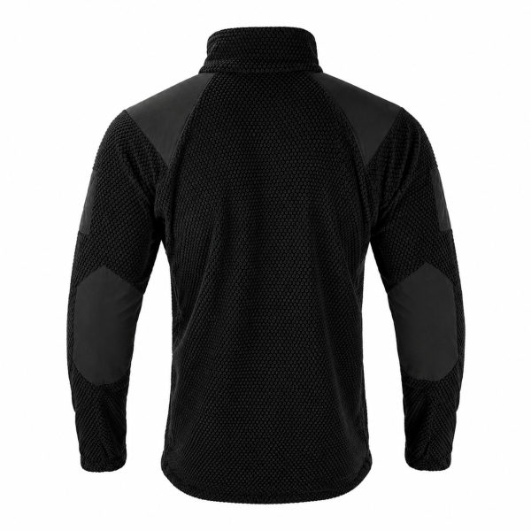 Han-Wild Grid Fleece Tactical Jacket, Black