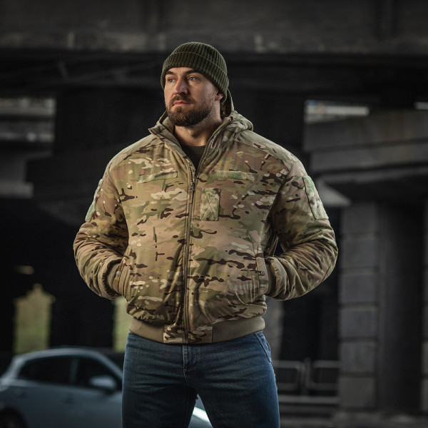 M-Tac MA-1 Hooded Military Primaloft Winter Jacket. Multicam