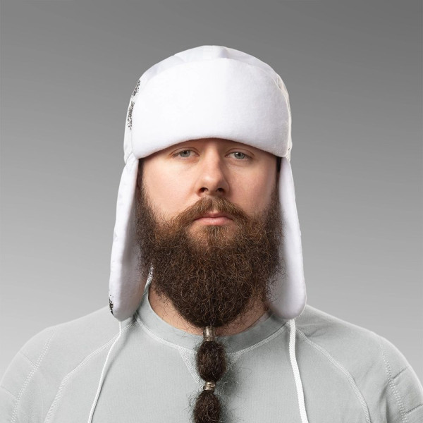 Earflap Hat, Waterproof-Fleece. White