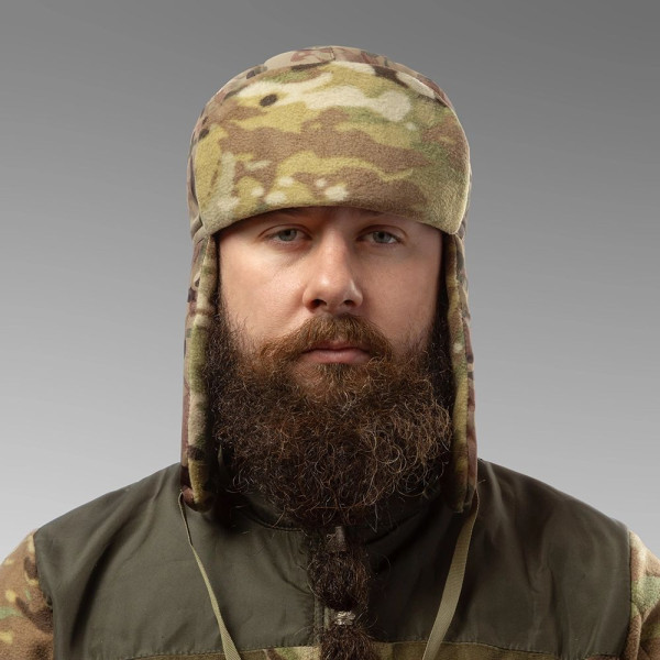 Earflap Hat, Waterproof-Fleece. Multicam