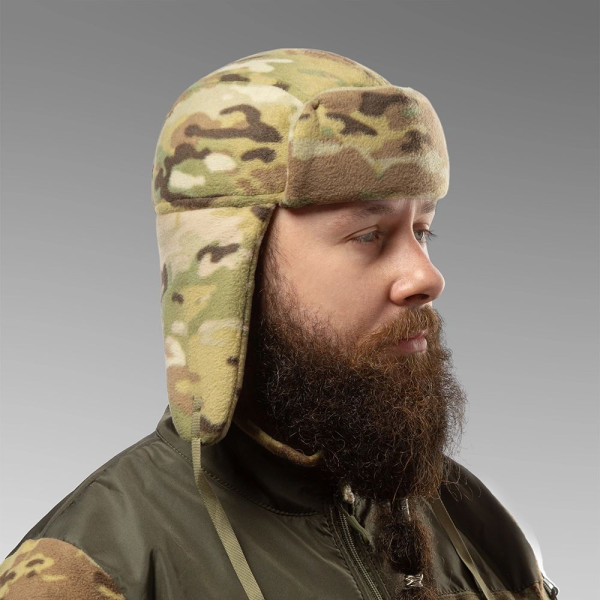 Fleece Ushanka Hat. Multicam