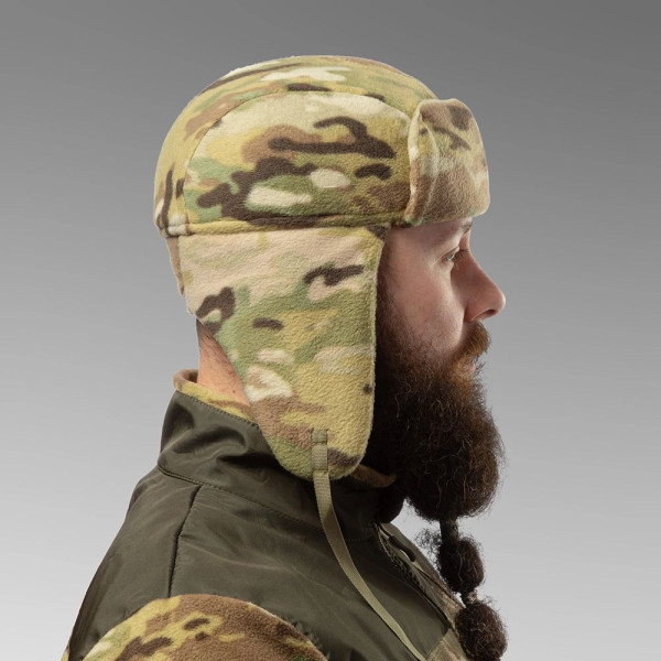 Fleece Ushanka Hat. Multicam