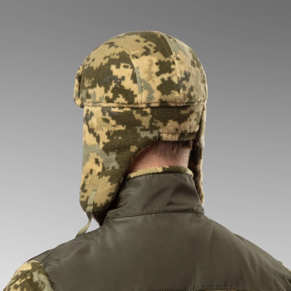 Fleece Ushanka Hat. Pixel