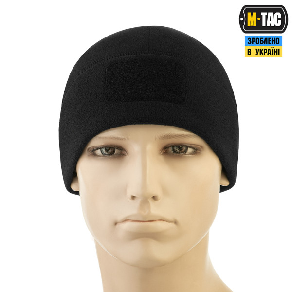 M-Tac Watch Cap Elite Fleece Hat with Velcro. Black